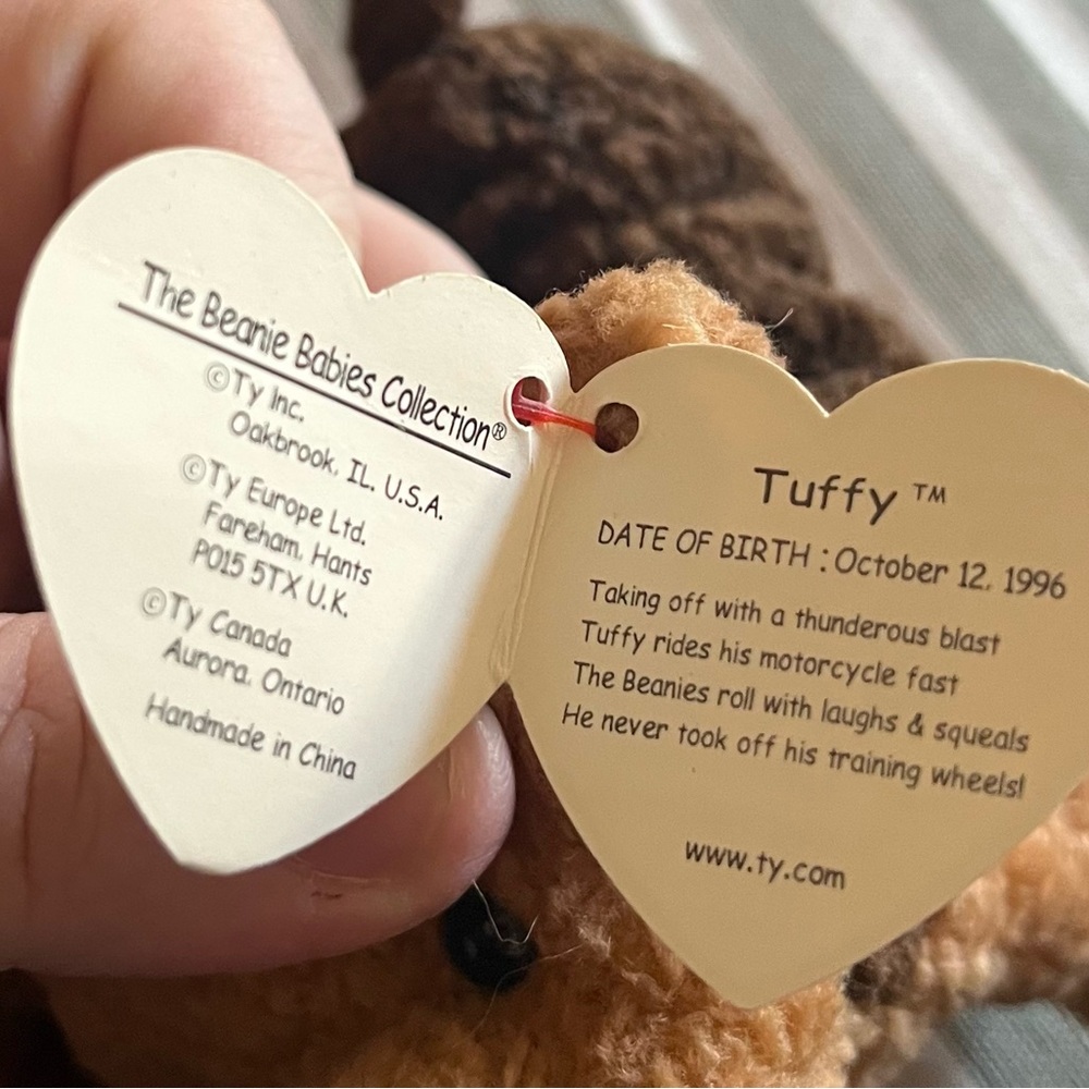 NWT 1996 Very Rare Ty Beanie Baby Plush Dog in Warm Brown - Picture 3 of 5